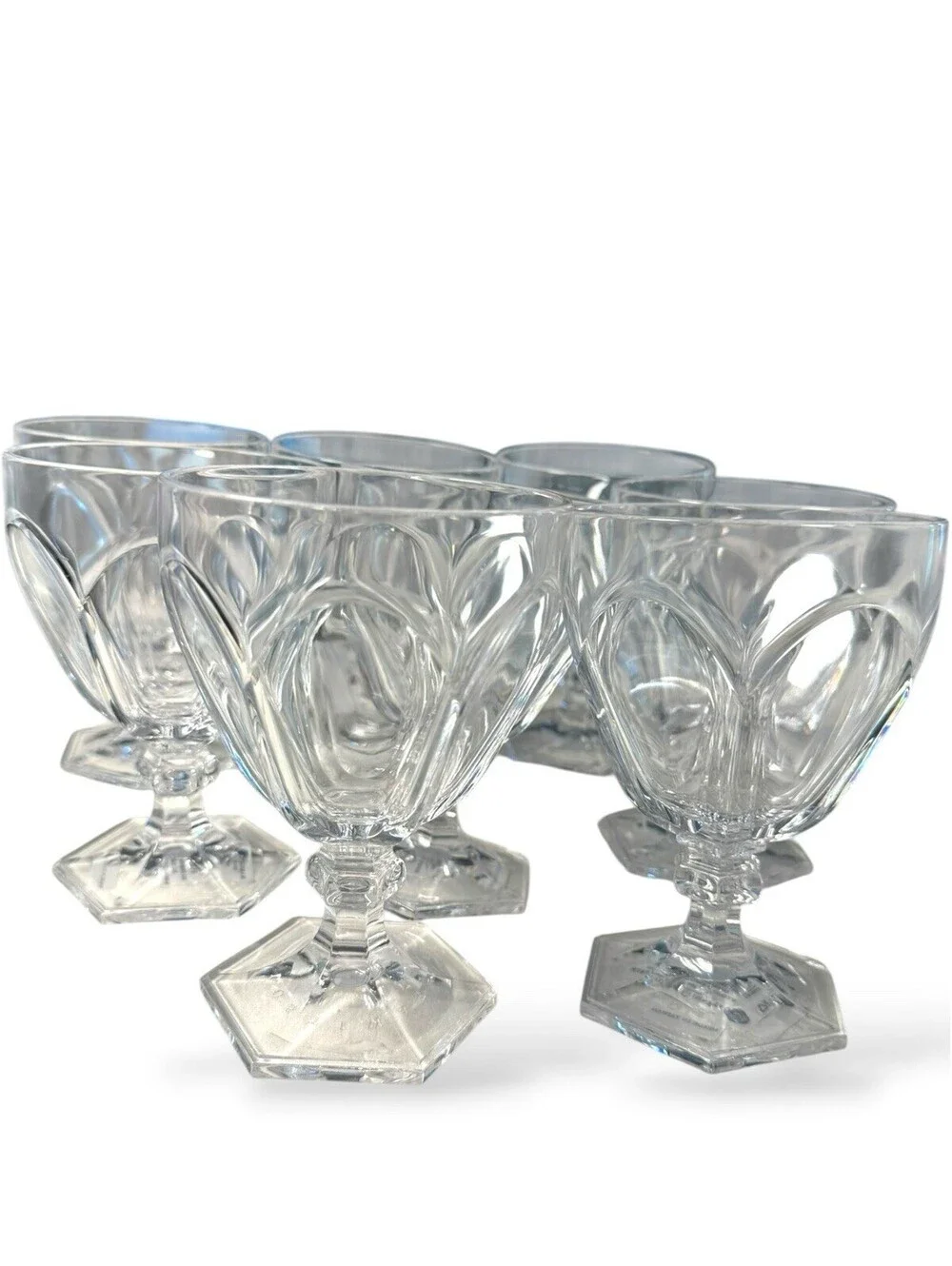 Mario Luca Giusti Novella Transparent Antarctica Wine Glasses, 8 Total, New